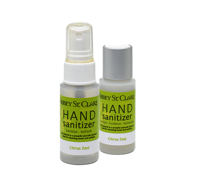 Hand Sanitizers: All natural conditioning formulas. Free gift available.